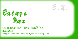 balazs max business card